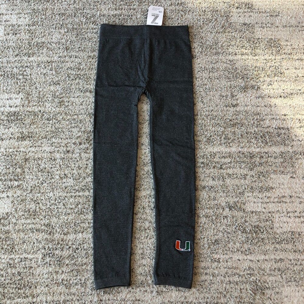 Miami Hurricanes Women's Fleece Lined Leggings Size L/XL - New w/ tags - Zoozatz